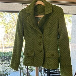 Marciano Textured Green Blazer Boucle